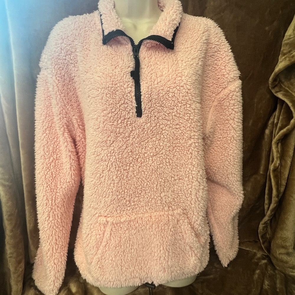 No Boundaries Pink & Purple Teddy Jacket Quarter-Zip 🩷💜
